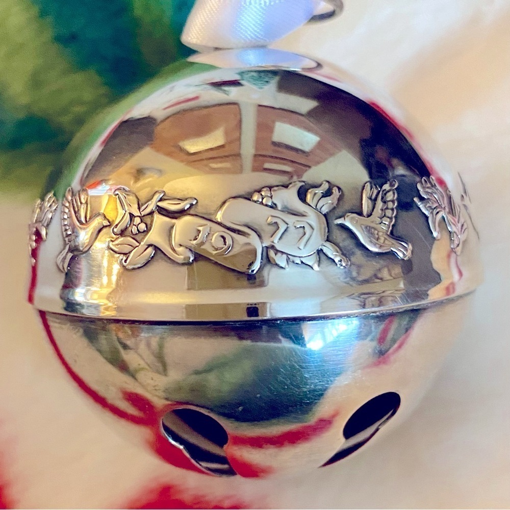 Wallace 1977 Sleigh Bell Silverplate Ornament 7th Edition Vintage